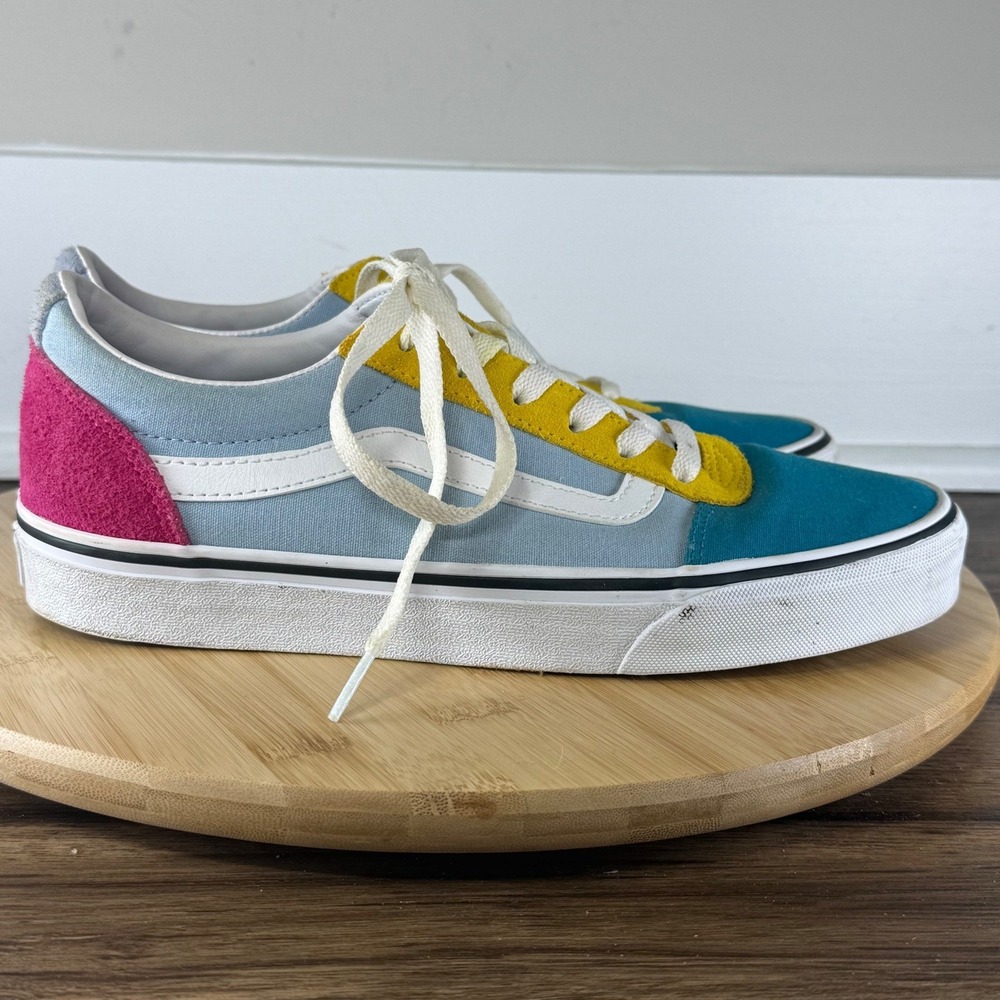 Vans Old Skool Sneakers Womens 9 Multi Color Colorblock Low Top Skatercore Vibe